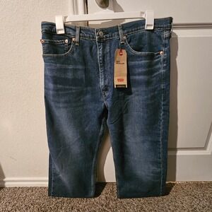 New Levi Strauss & Co 505 Regular Fit Mens Jeans Dark Wash W38 L34